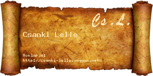 Csanki Lelle névjegykártya